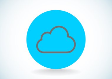 Basit bulut web simgesi