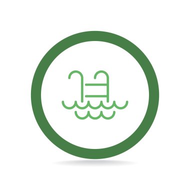 Dalgalar simgesi ile havuzu merdiveni