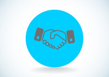 El sıkışma web simgesi, dostluk kavramı