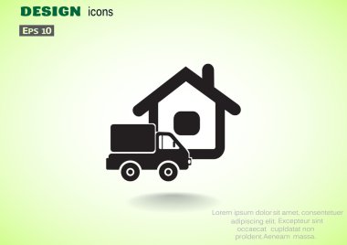 Kamyon evi web simgesinin yanında