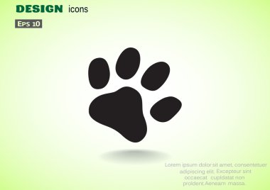 Köpek pençe parça basit simgesi