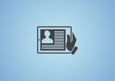 Dijital tablet basit web simgesi