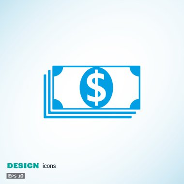 Dolar web simgesi yığını