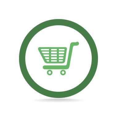 Alışveriş sepeti basit web simgesi