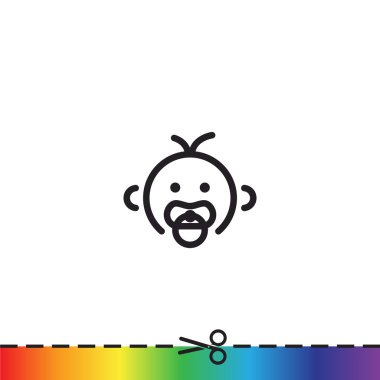 Bebek emziği ile basit simgesi