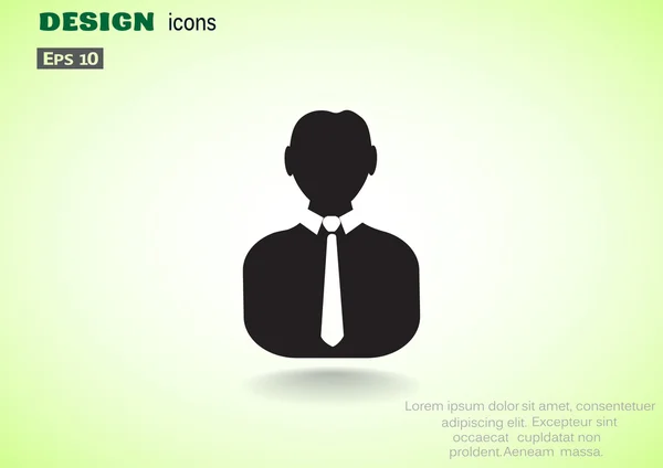 Hombre de negocios silueta icono web — Archivo Imágenes Vectoriales