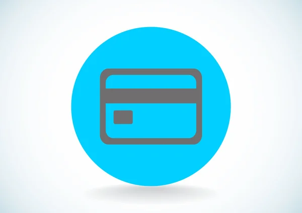 प्लास्टिक कार्ड सरल वेब आइकन — स्टॉक वेक्टर