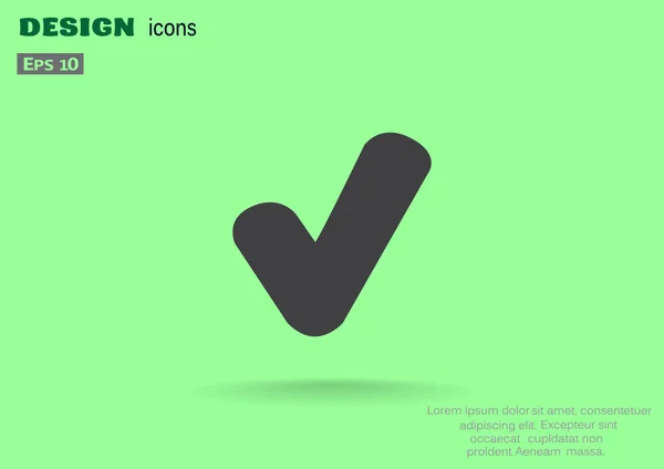 Chek mark med tickande ikon — Stock vektor