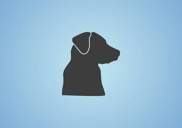 Skylt med inhemska hund siluett — Stock vektor