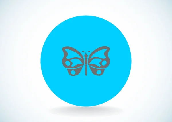 Motyl prosty tkanina ikona — Wektor stockowy