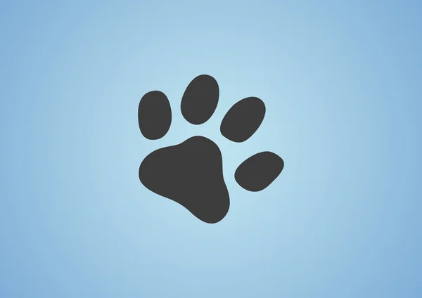 Patte de chien piste icône simple — Image vectorielle