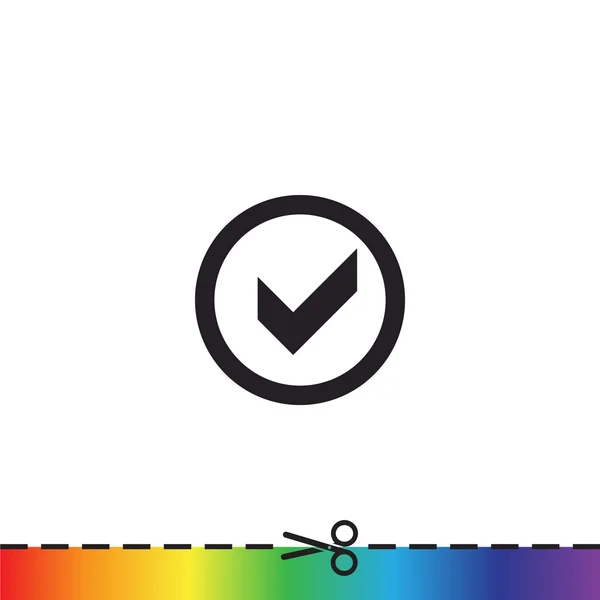 Chek mark with tick icon — Stock Vector