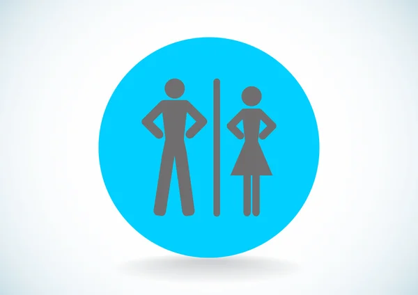 WC icon with gender signs — Stock Vector