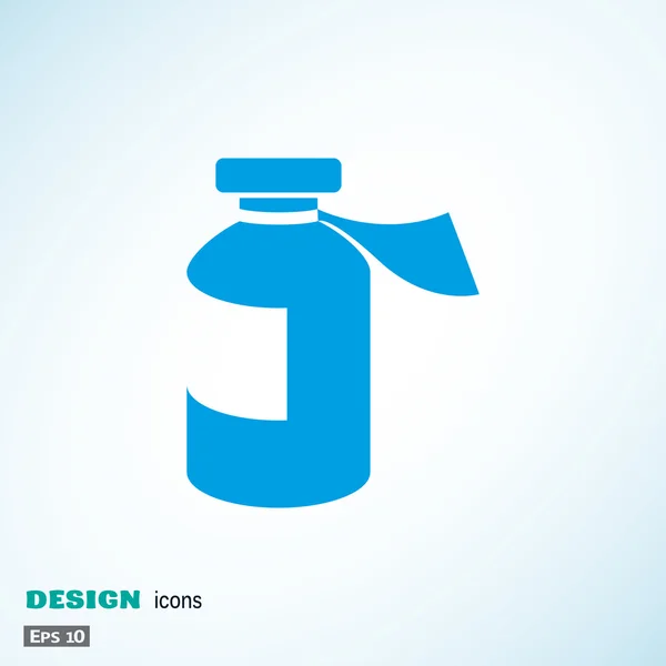 Icono web botella de medicina — Vector de stock