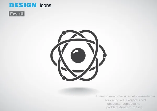 Signo átomos, concepto nuclear — Vector de stock