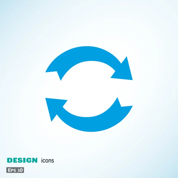 Cirkel met pijlen web pictogram — Stockvector