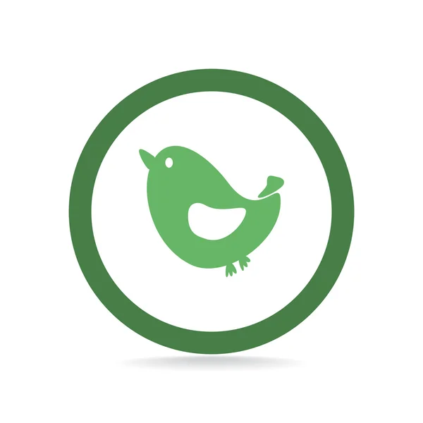 Singing bird simple web icon — Stock Vector