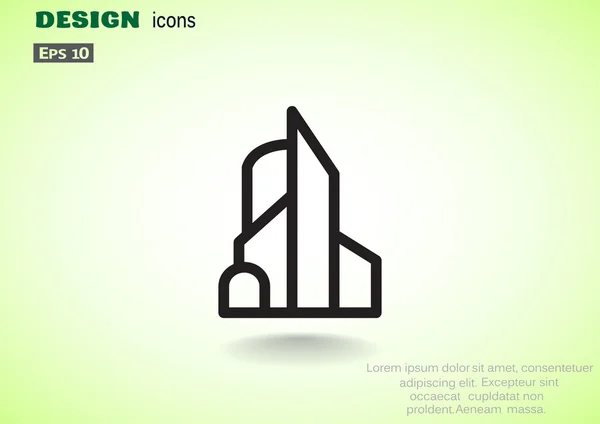 Grande ville icône web simple — Image vectorielle