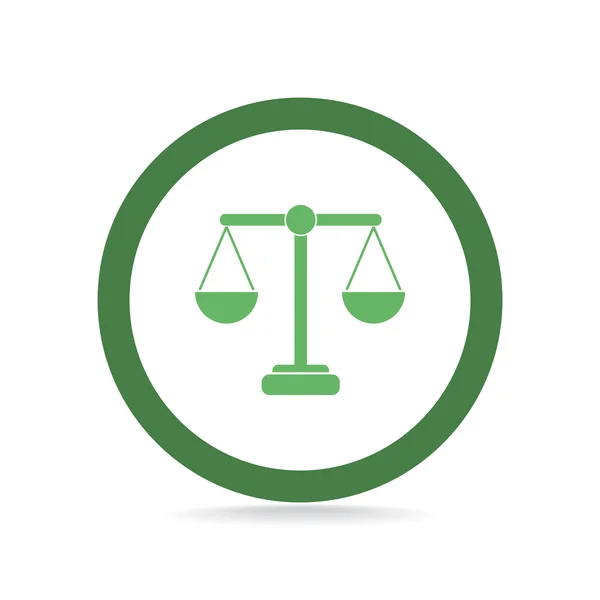 Bilance di giustizia semplice icona web — Vettoriale Stock