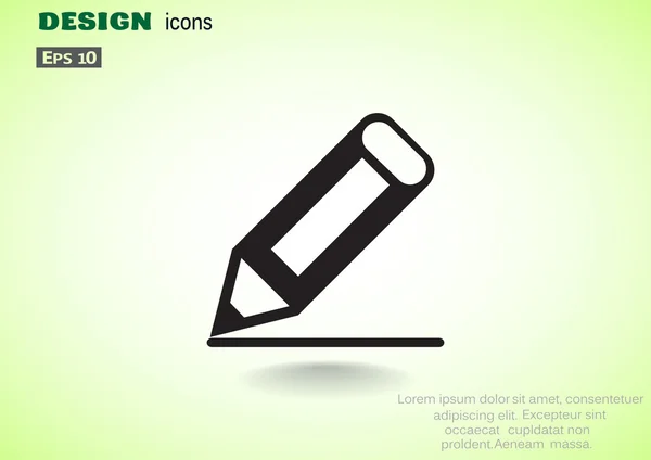 Drawing pencil simple web icon — Stock Vector