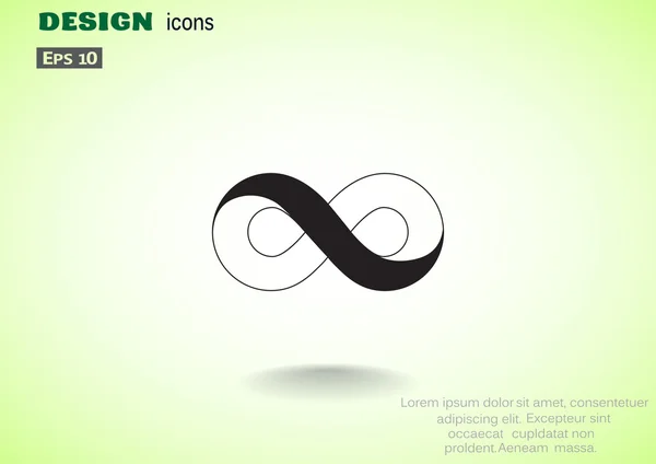 Symbole d'infini icône web — Image vectorielle