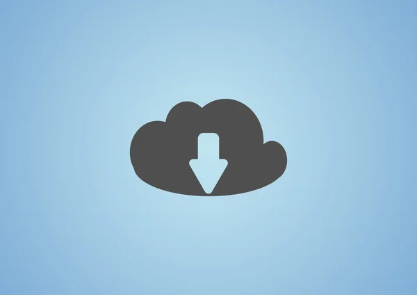 Symbole zum Herunterladen von Cloud-Dateien — Stockvektor