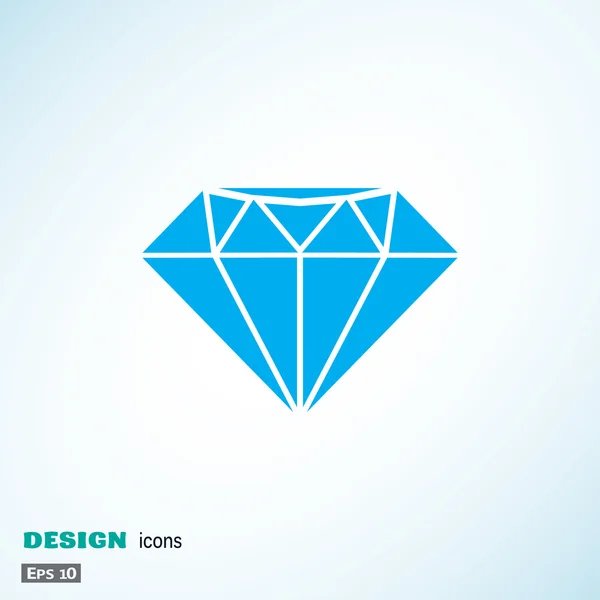 Diamond spindelväv ikonen, lyxiga concept — Stock vektor