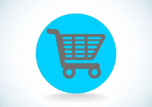 Shopping cart simple web icon — Stock Vector