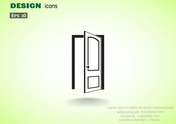 Puerta abierta icono web — Archivo Imágenes Vectoriales