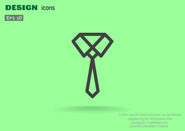 Cravatta annodata icona web — Vettoriale Stock