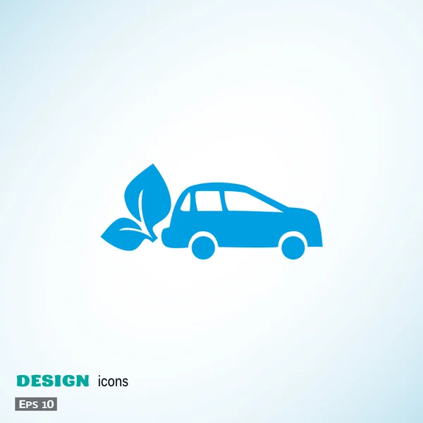 Miljødrivstoff, enkelt ikon – stockvektor