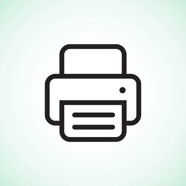 Impresora con icono web de papel — Vector de stock