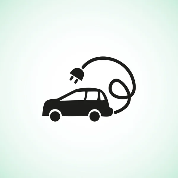 Eletricidade carro ícone web simples — Vetor de Stock