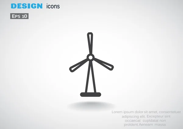 Icône web générateur éolien — Image vectorielle