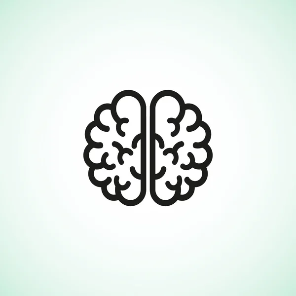Ícone web cérebro humano — Vetor de Stock