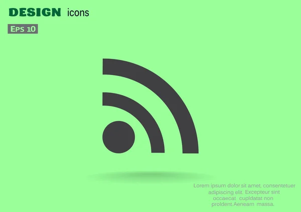 Icono web de ondas inalámbricas — Vector de stock