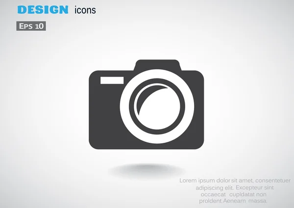 写真カメラの単純な web アイコン — ストックベクタ