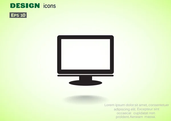 Icona web dello schermo del monitor vuoto — Vettoriale Stock