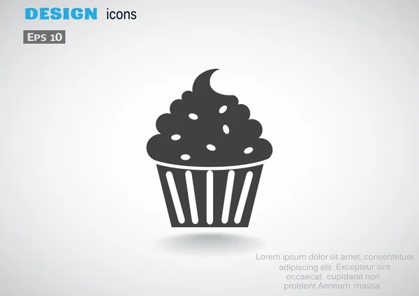 Cupcake επιδόρπιο εικονίδιο web — Διανυσματικό Αρχείο