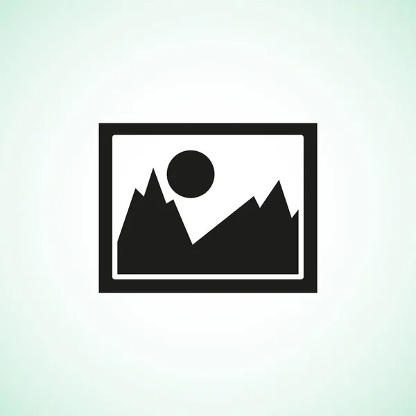 Pictogram van een landschap afbeelding web — Stockvector