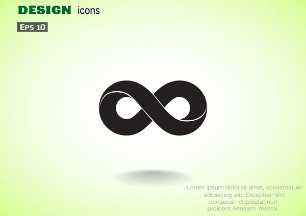 Infinity symboolpictogram web — Stockvector