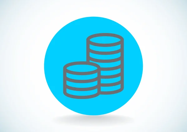 Columnas de monedas, concepto de dinero — Vector de stock