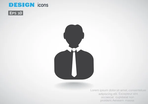 Businessman silhouette web icon — Stock Vector