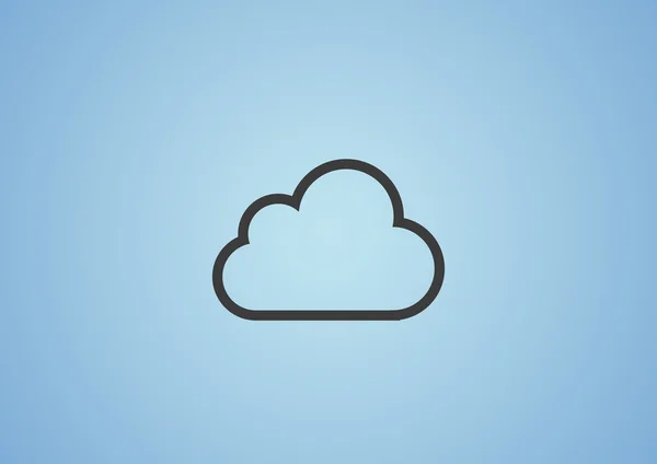 Ícone web nuvem simples — Vetor de Stock