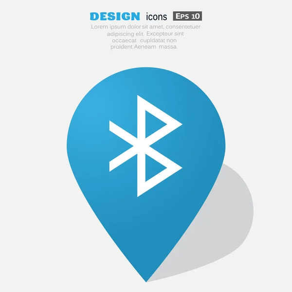 Symbole Bluetooth icône web — Image vectorielle