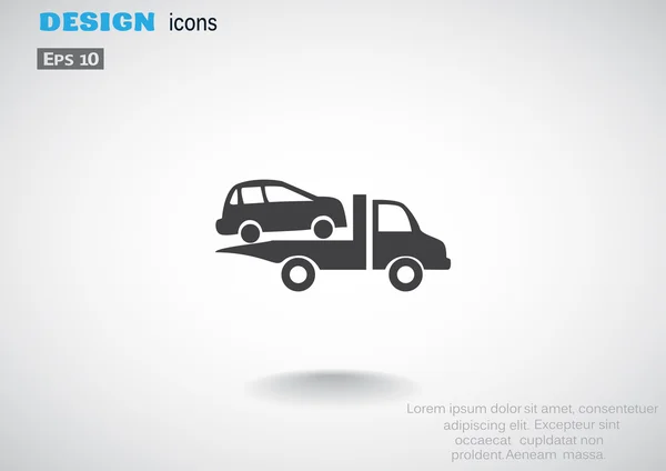 Car evacuation web icon — Stock Vector