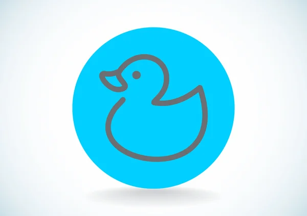 Jouet canard icône web — Image vectorielle