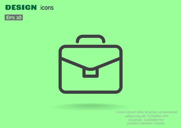 Web アイコンをシンプルなブリーフケース — ストックベクタ