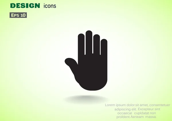 Icono web de palma humana — Archivo Imágenes Vectoriales