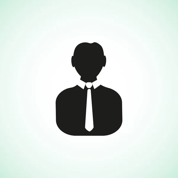Hombre de negocios silueta icono web — Vector de stock
